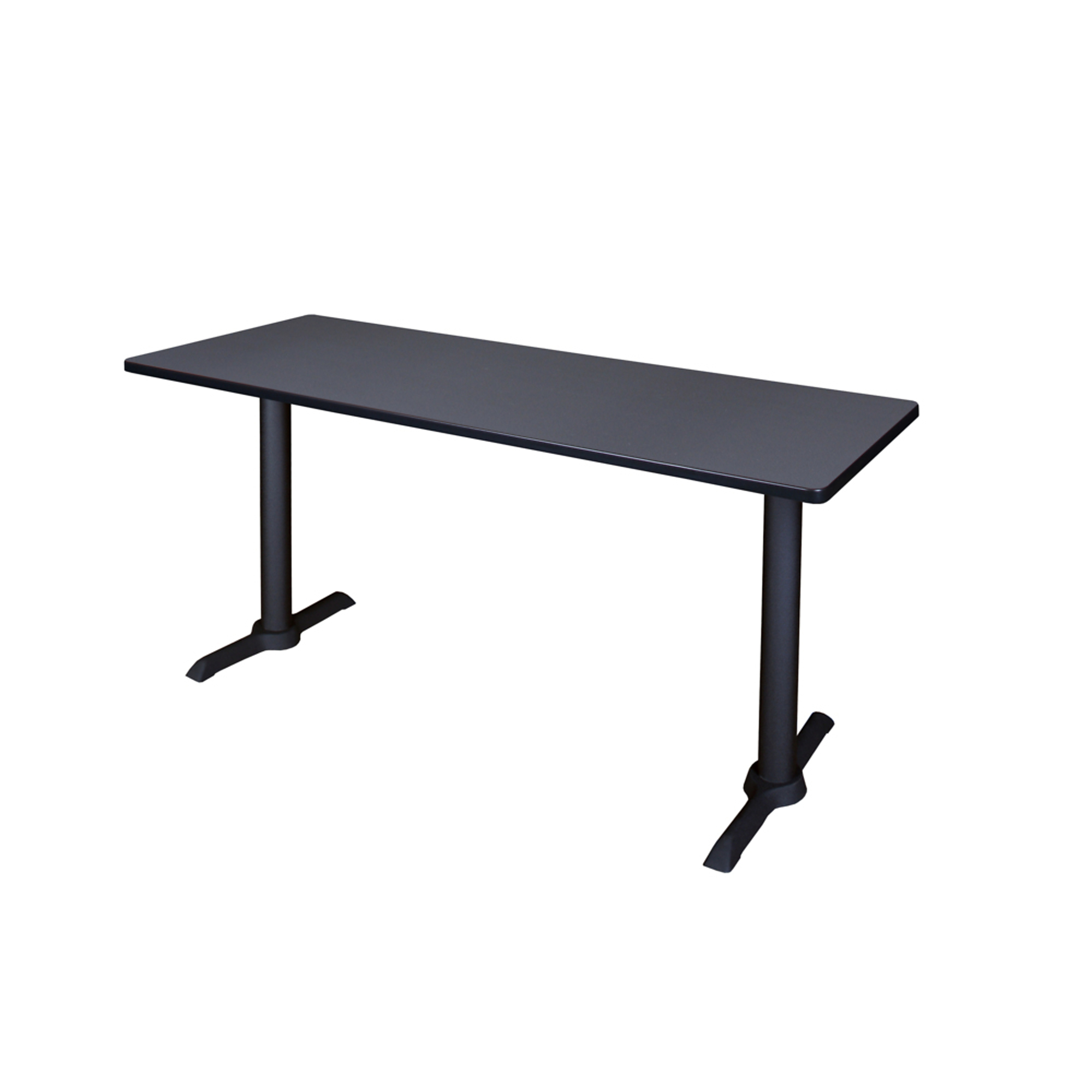 Regency Furniture Cain Training Seminar Table — 72in. x 24in., Steel T-Base, Grey/Mahogany, Model# MTRCT7224GY